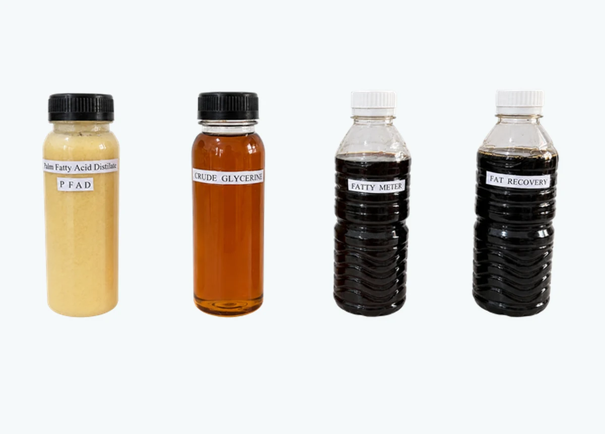 Palm oil derivative samples